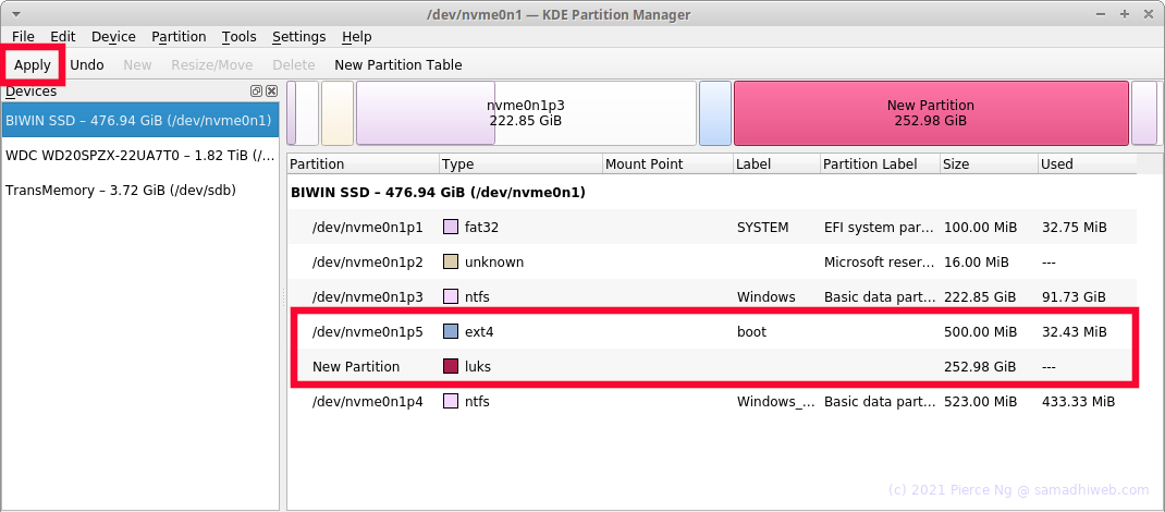 SSD Partitioning